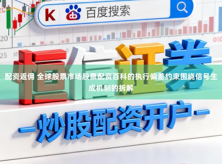 配资返佣 全球股票市场股票配资百科的执行偏差约束围绕信号生成机制的拆解